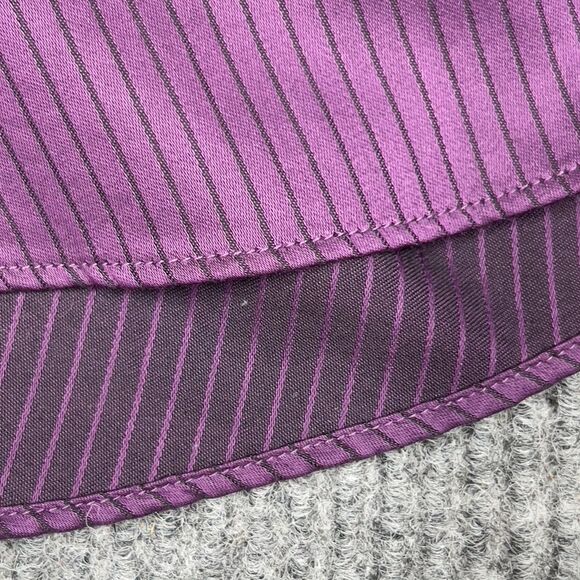 VTG APT 9 Luxury Shirt Mens XL Purple Black Striped Modern Fit Button Down NWT - Picture 11 of 16